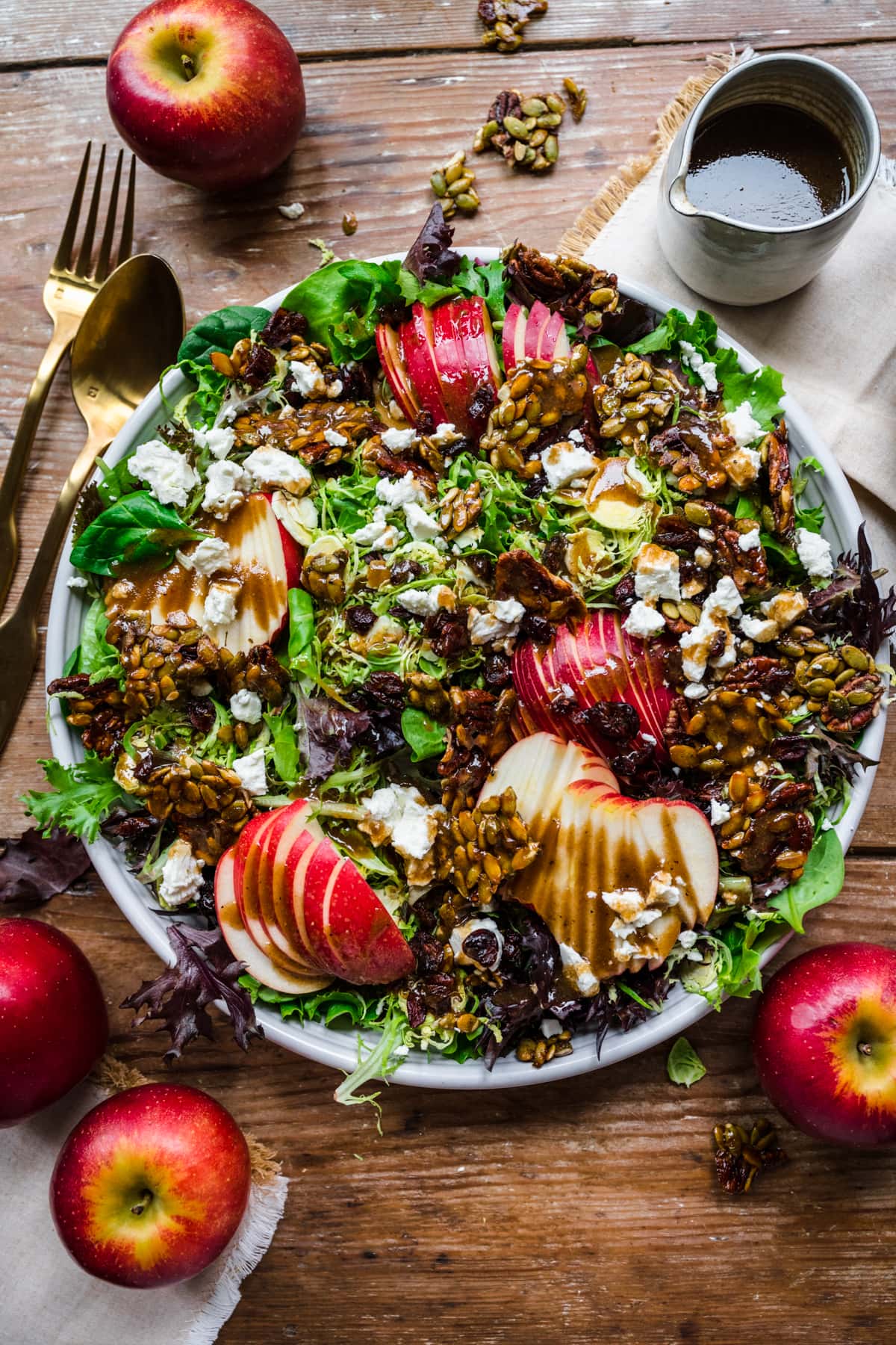 Fresh & Crunchy Holiday Apple Salad with Toasted Pecans