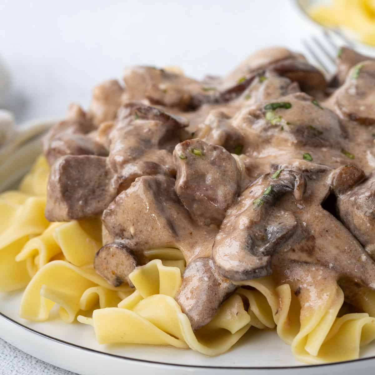 Beef Stroganoff with Golden Mushroom Soup： A Creamy Delight