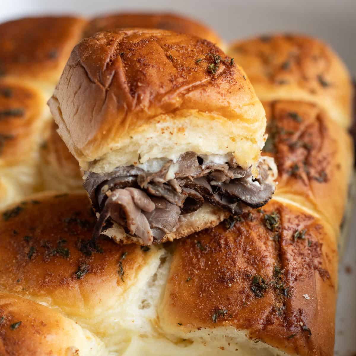 Savory Kings Hawaiian Roast Beef Sliders with Horseradish Sauce