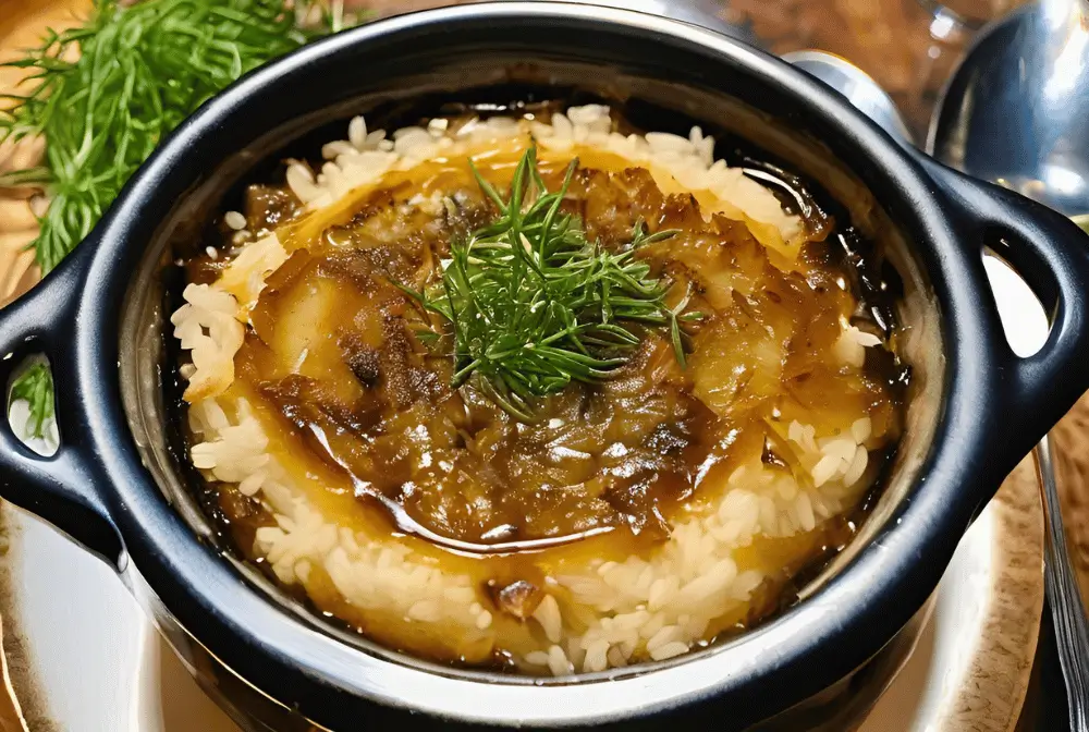 French Onion Soup with Rice： A Cozy Twist on the Classic