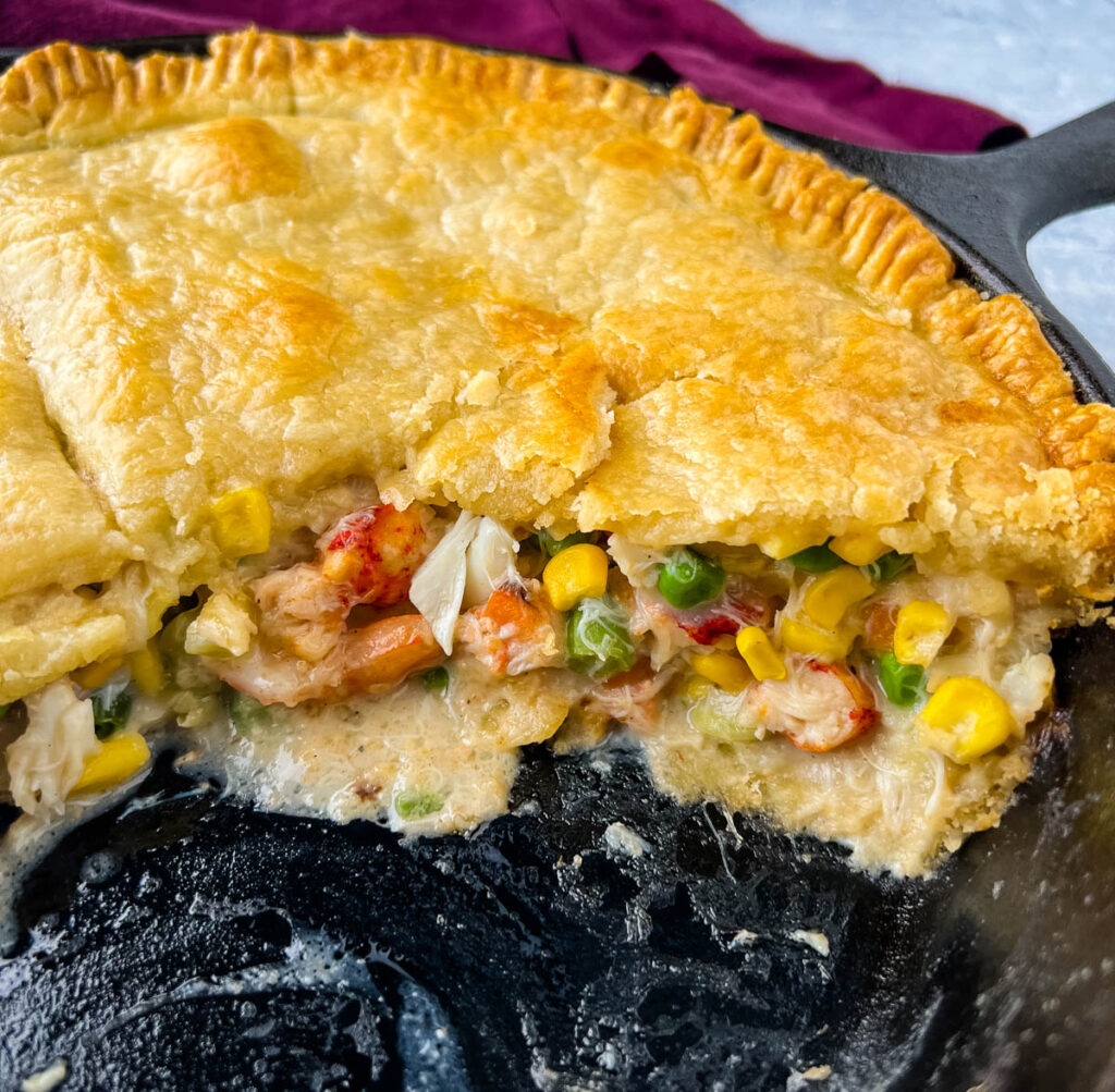 Indulgent Seafood Pot Pie with Flaky Crust & Creamy Filling