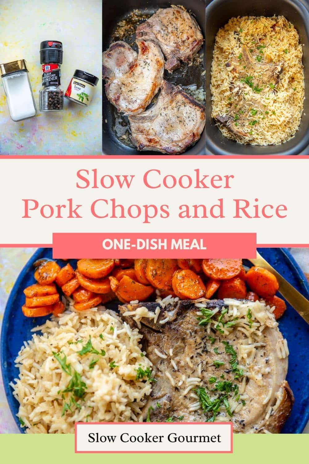 Tender Slow Cooker Pork Chops with Rice： Perfect Family Meal