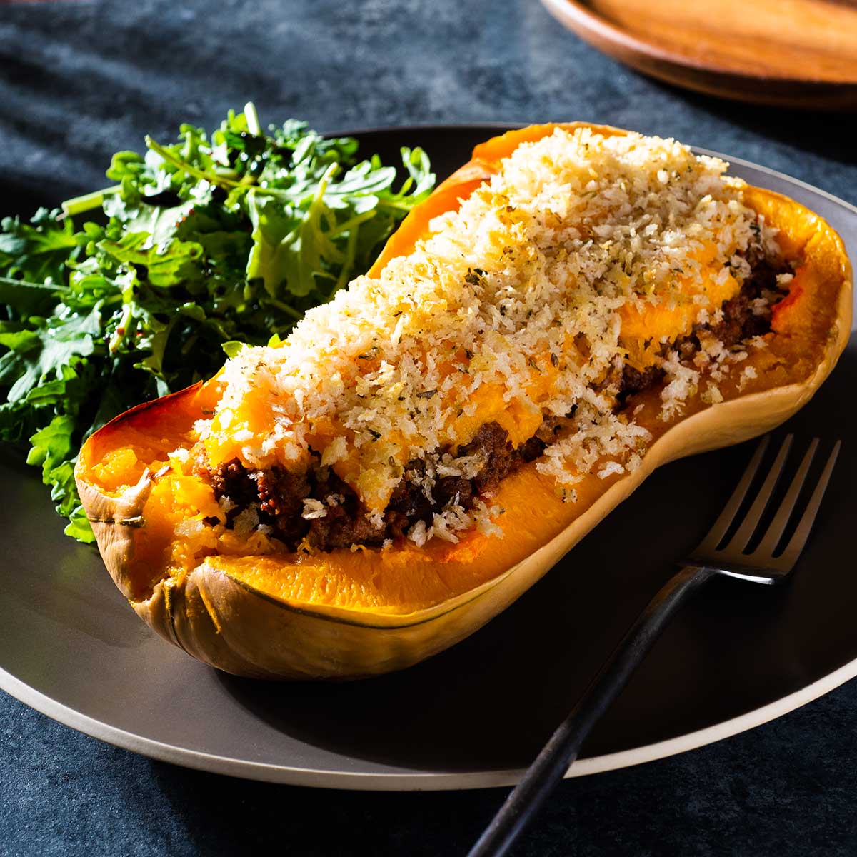 Easy Stuffed Butternut Squash with Ground Beef for Dinner