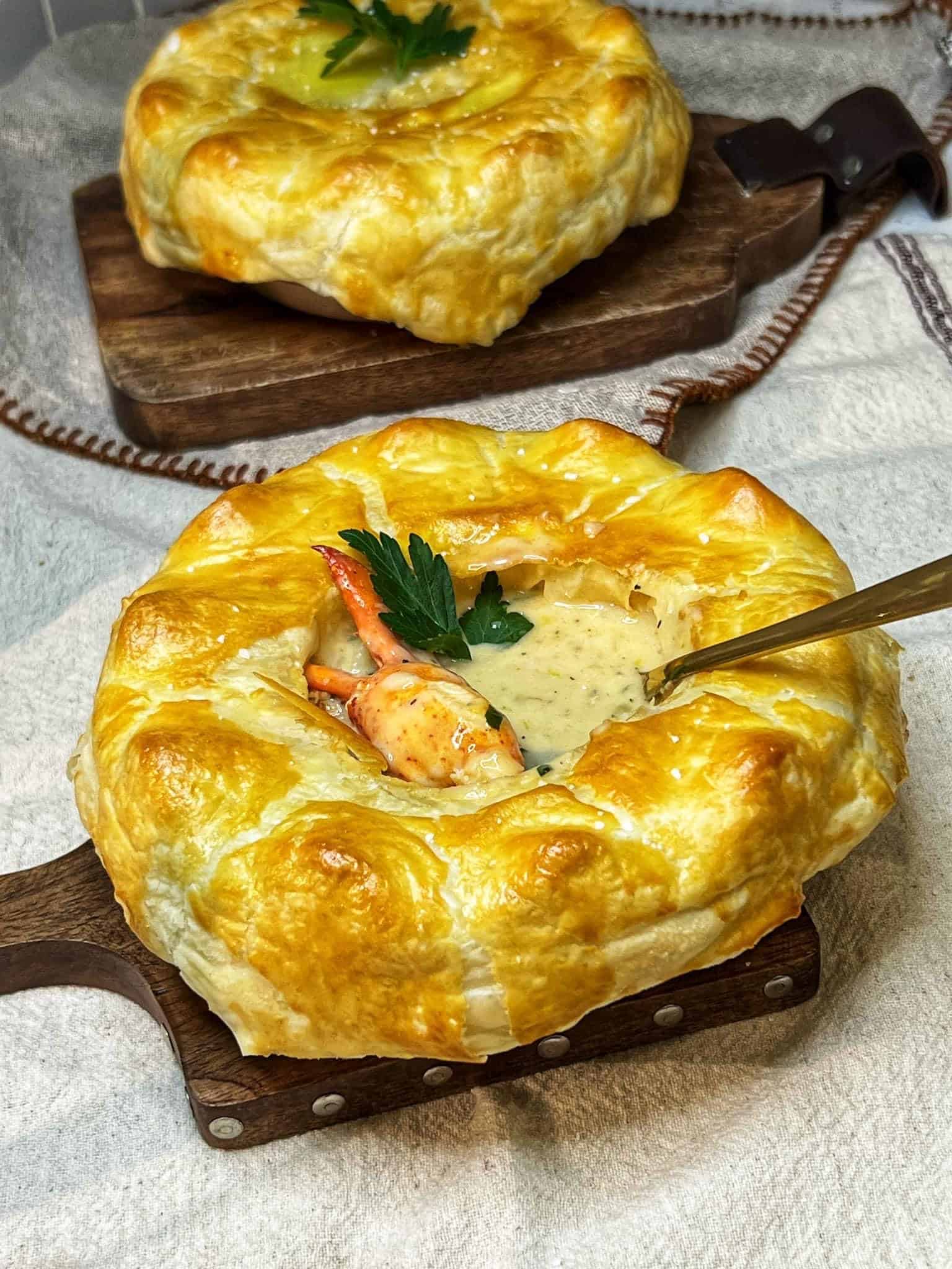 Indulgent Seafood Pot Pie with Flaky Crust & Creamy Filling