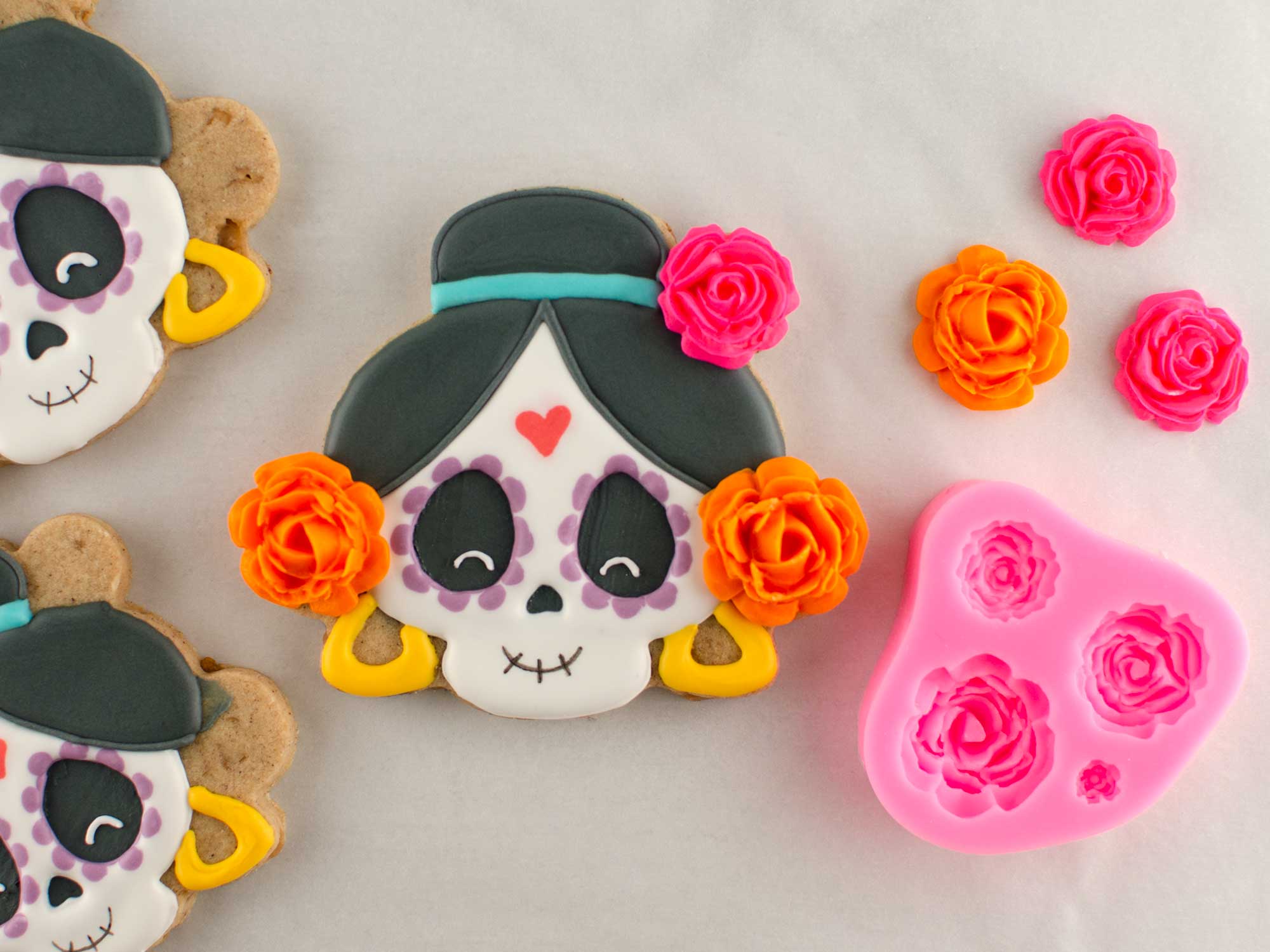 How to Make Sugar Cookies for Day of the Dead: Marigold and Sugar Skull Designs