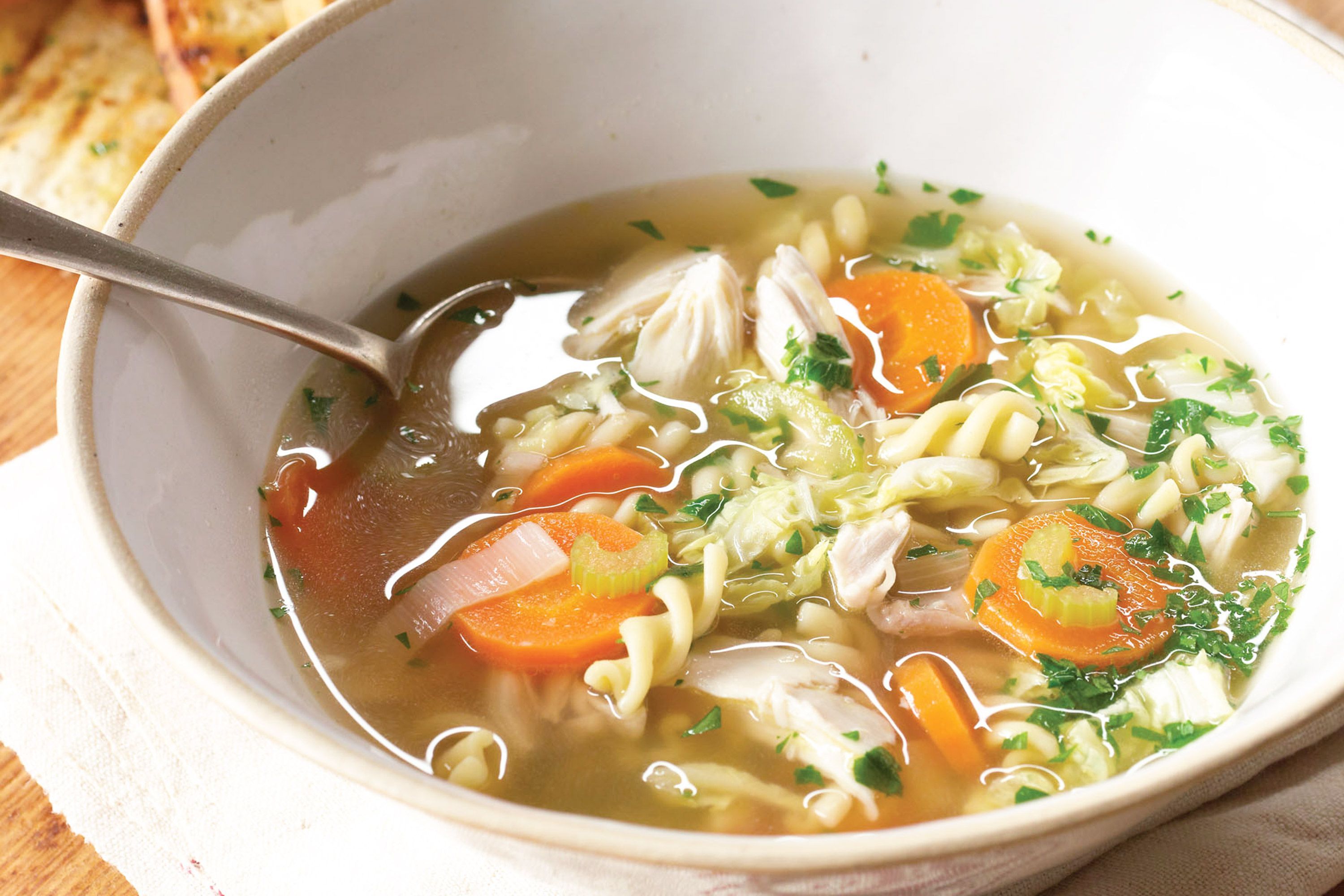 Healthy Chicken Noodle Soup with Cabbage for a Nutritious Meal