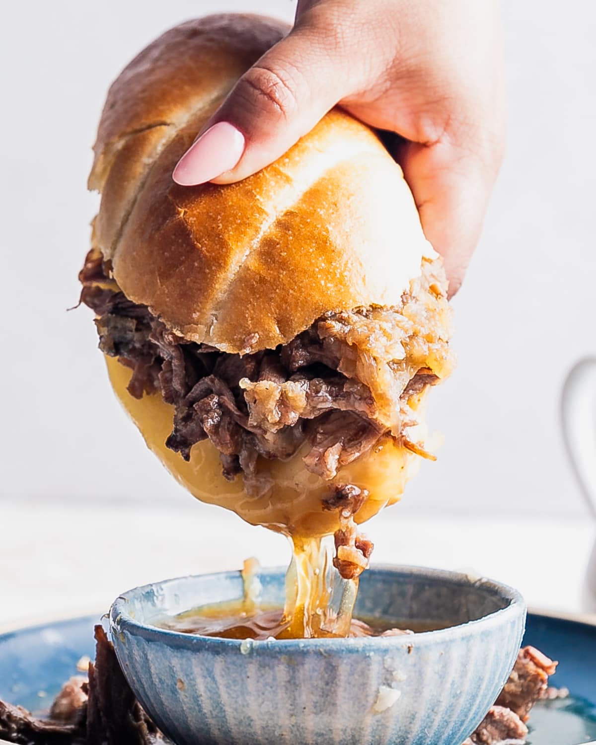 French Dip Soup Recipe: Perfect Au Jus Broth & Cheese Baguette Toast