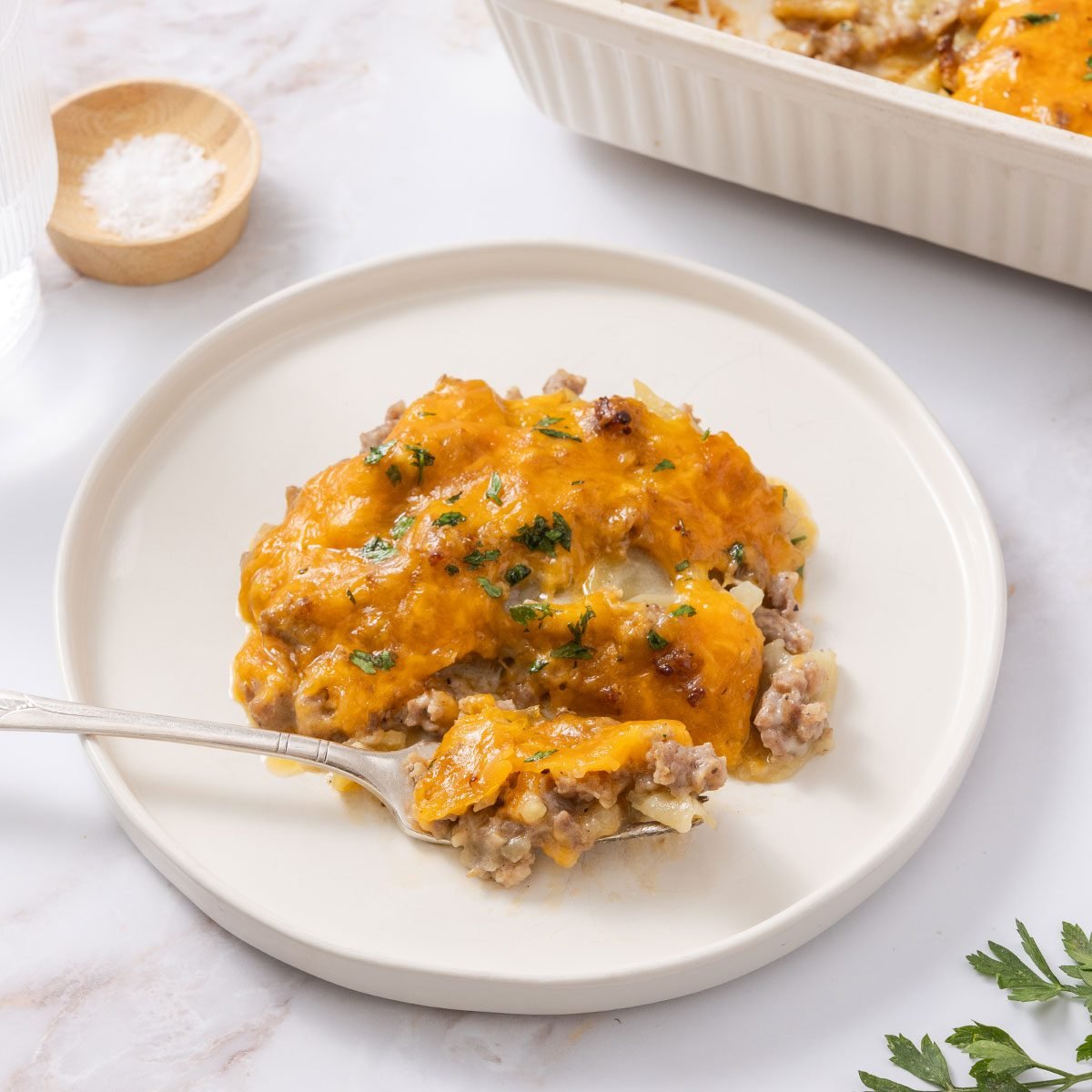 Easy Ground Pork Casserole Recipe with Savory Layers of Potatoes and Cheddar