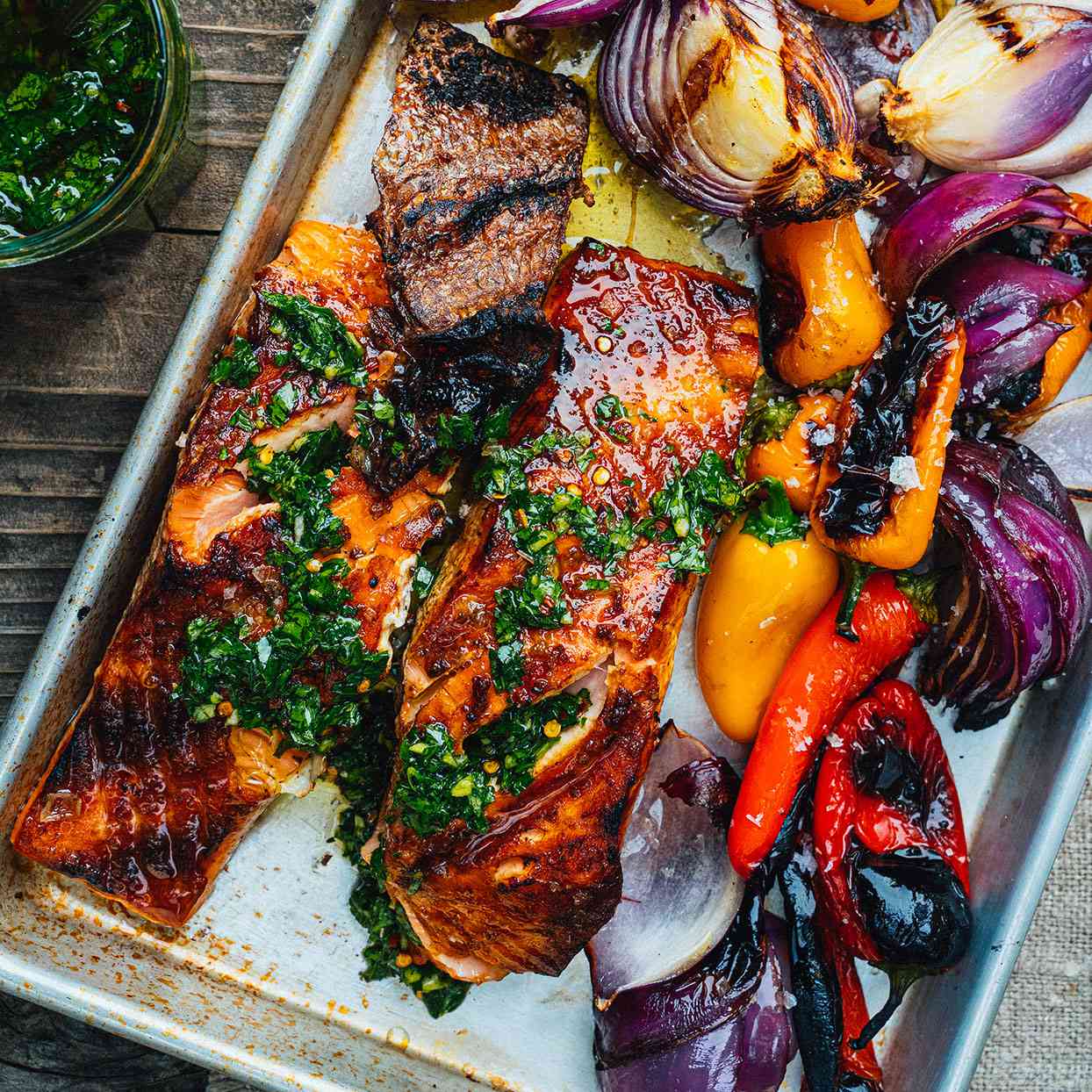 Easy Baked Salmon with Sweet Peppers and Onions for a Healthy Meal