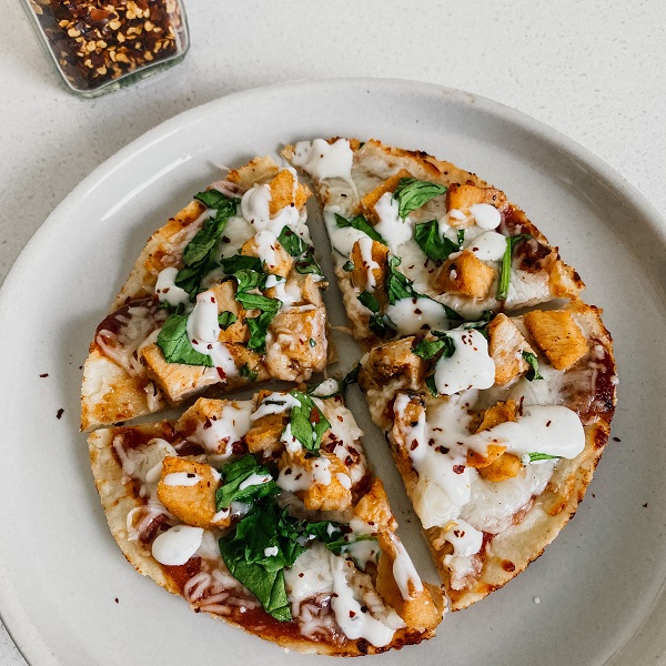 bbq chicken tortilla pizza