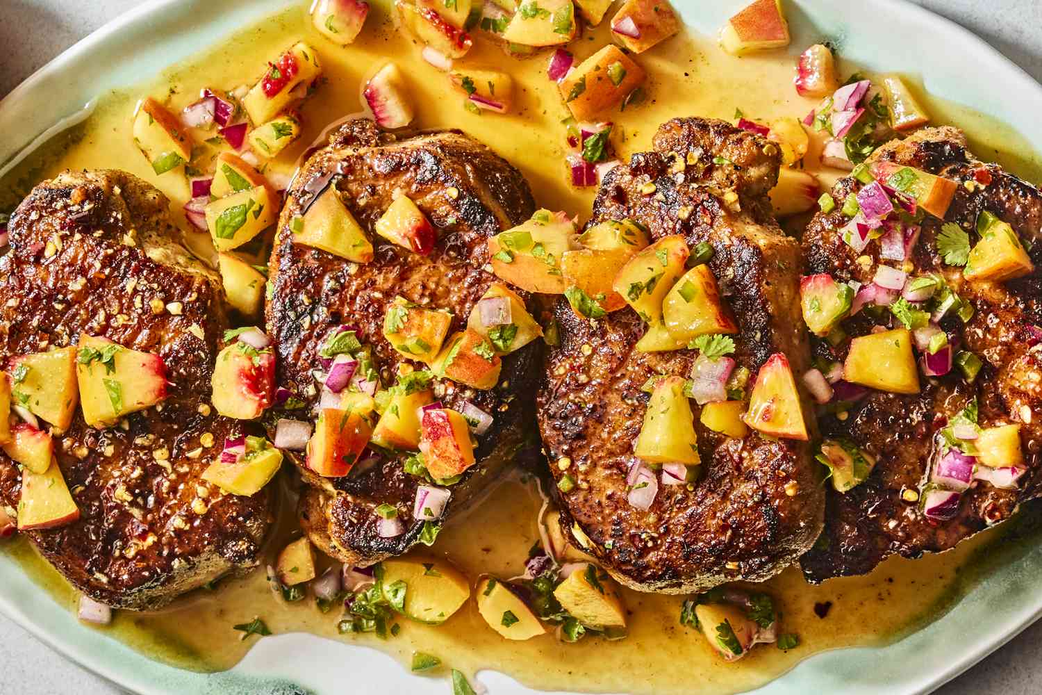 Juicy Pork Chops with Peach Glaze: A Sweet and Savory Delight