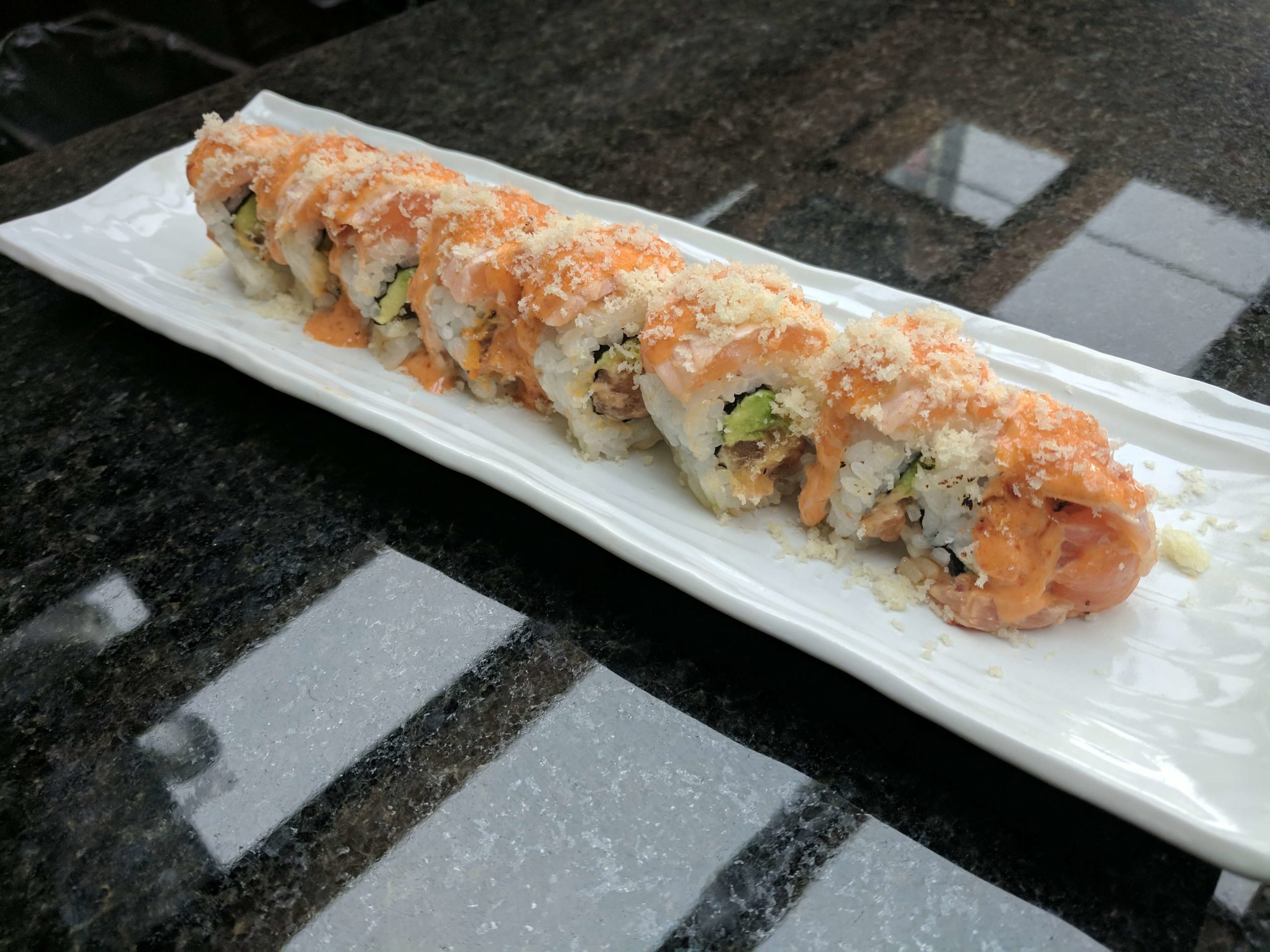 spicy crunch salmon roll