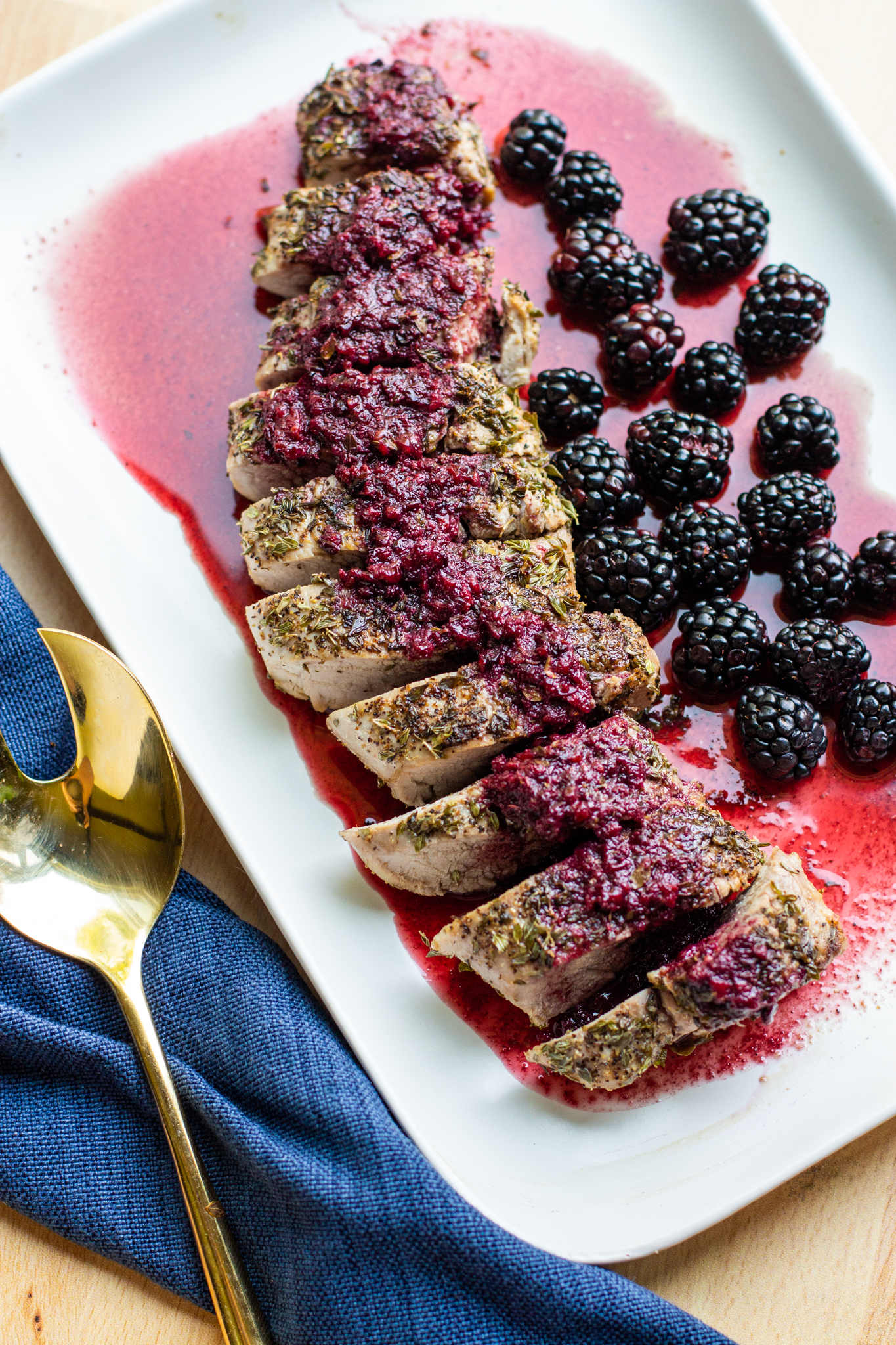 Delicious Pork Tenderloin with Blackberry Sauce Recipe