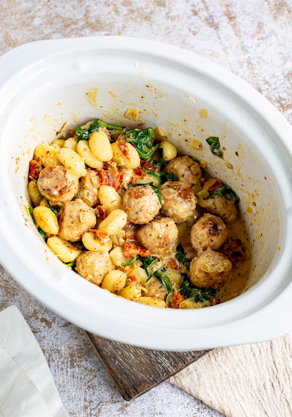 Easy Tuscan Chicken Meatballs with Gnocchi: A Rich, Creamy Dinner Recipe